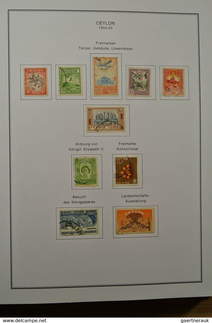 Ceylon / Sri Lanka: 1857-1988. Well filled, used (most souvenir shets MNH) collection Ceylon 1857-19