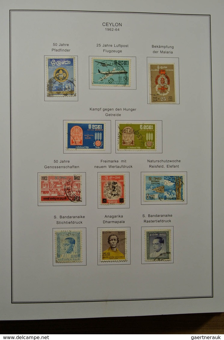 Ceylon / Sri Lanka: 1857-1988. Well filled, used (most souvenir shets MNH) collection Ceylon 1857-19