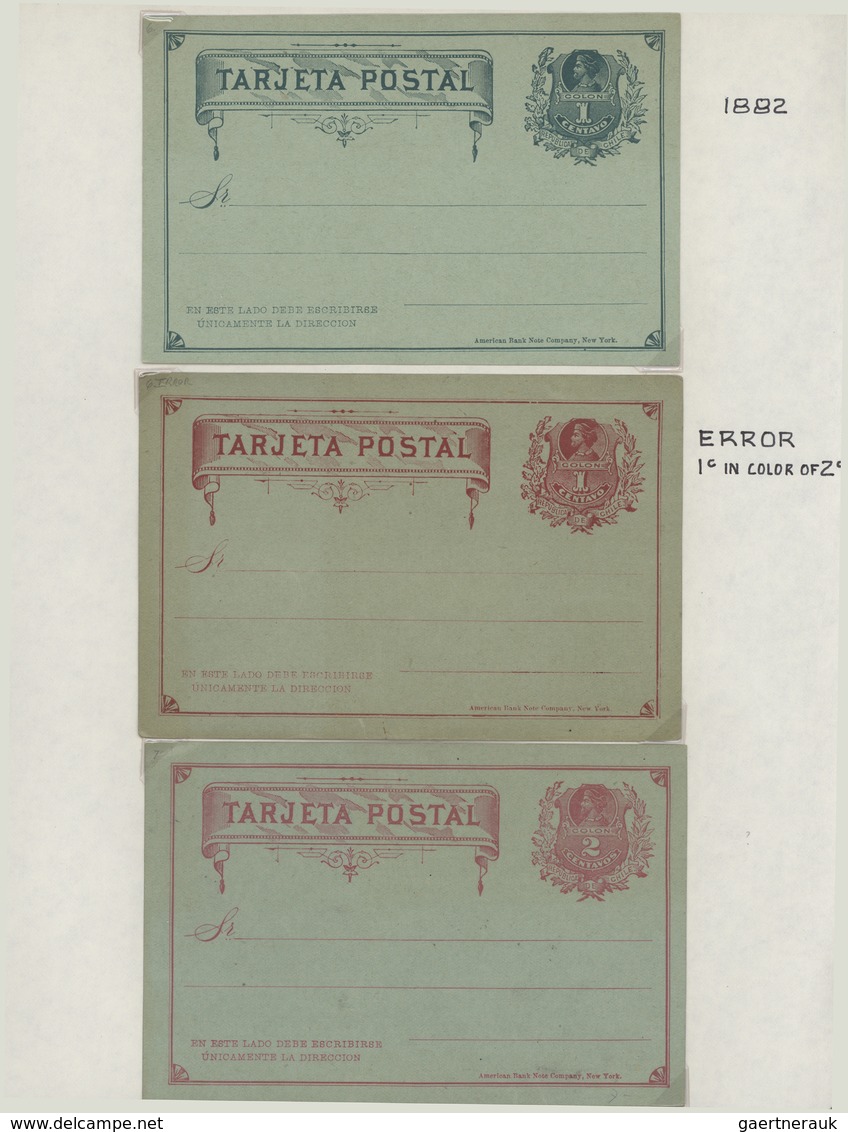 Chile - Ganzsachen: 1872/1911, Collection With Ca.60 Different Mint Postal Stationeries, Comprising - Chile