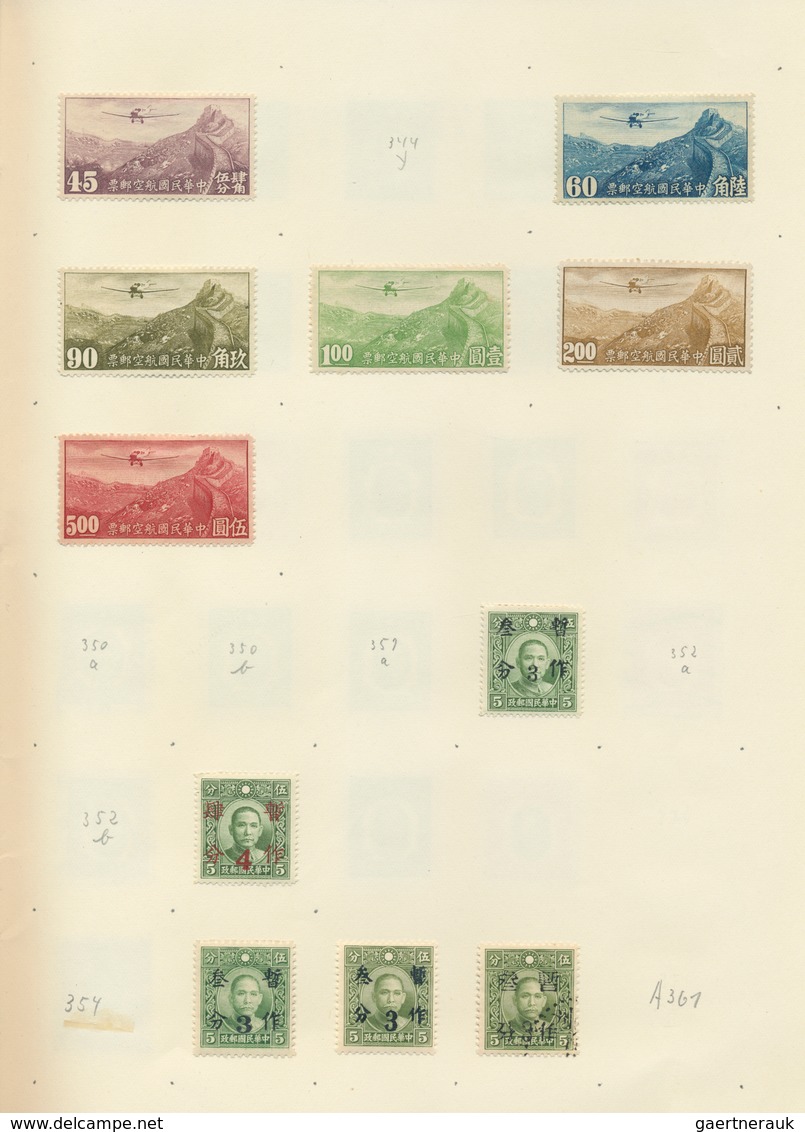 China: 1878/1949, mint and predominantly used mounted in old "speaking Behrens album" (1950s) inc. l