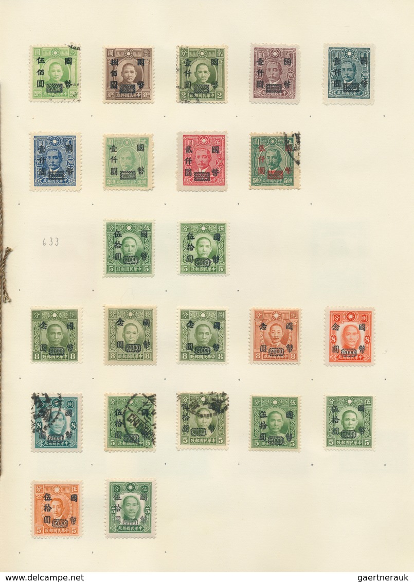 China: 1878/1949, mint and predominantly used mounted in old "speaking Behrens album" (1950s) inc. l