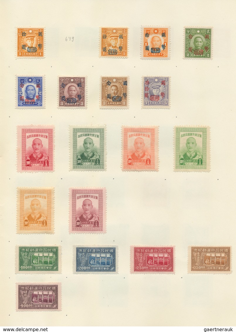 China: 1878/1949, mint and predominantly used mounted in old "speaking Behrens album" (1950s) inc. l