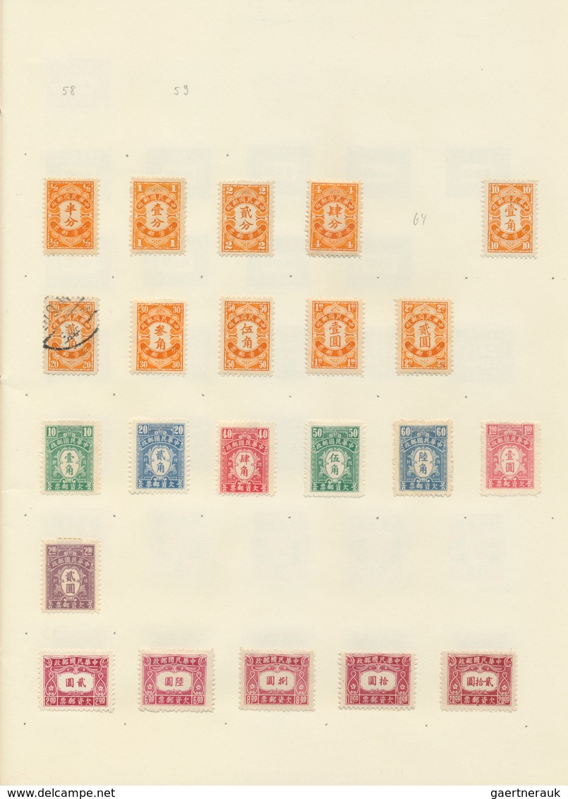 China: 1878/1949, mint and predominantly used mounted in old "speaking Behrens album" (1950s) inc. l