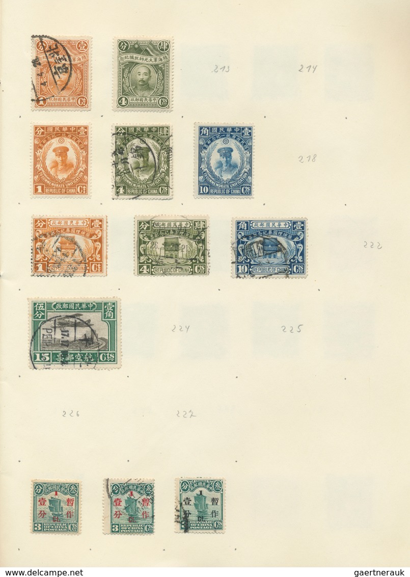 China: 1878/1949, mint and predominantly used mounted in old "speaking Behrens album" (1950s) inc. l