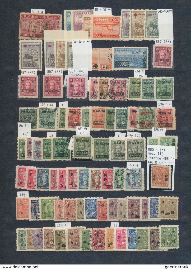 China: 1878/1949, Mint And Used Collection In Boxed Stockbook Inc. Large Dragons (5), Small Dragons - 1912-1949 Republic