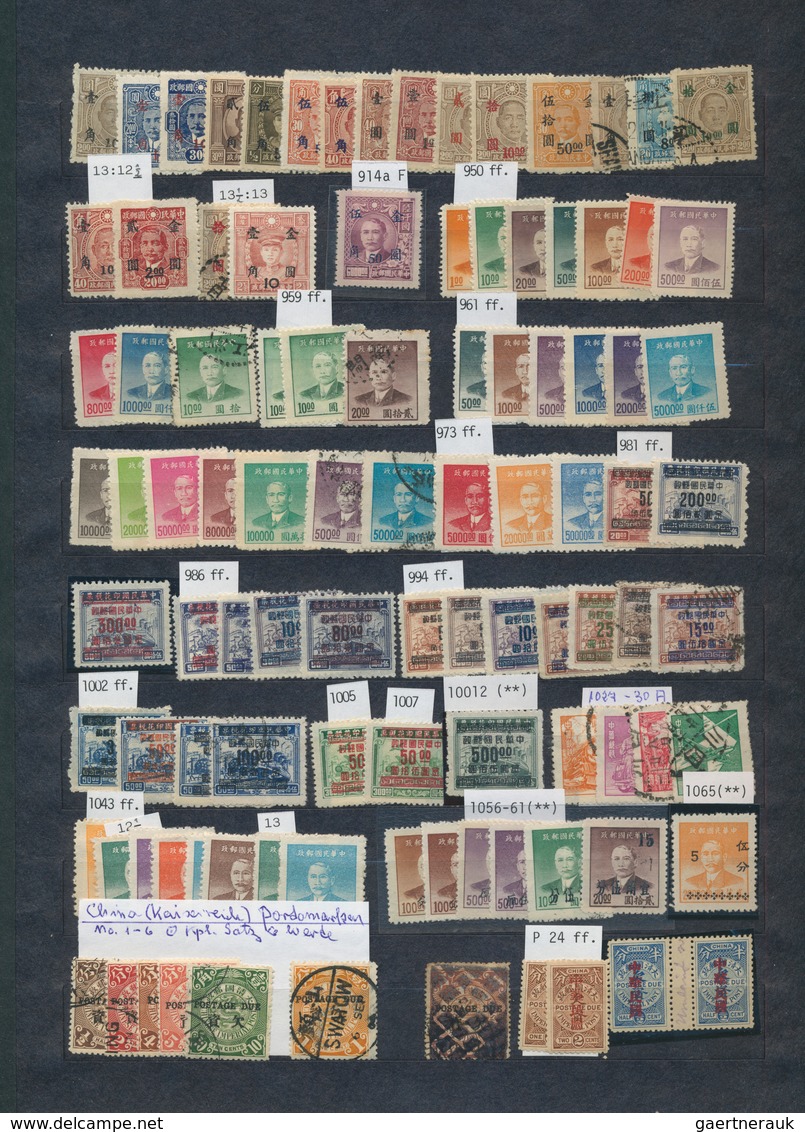 China: 1878/1949, Mint And Used Collection In Boxed Stockbook Inc. Large Dragons (5), Small Dragons - 1912-1949 República
