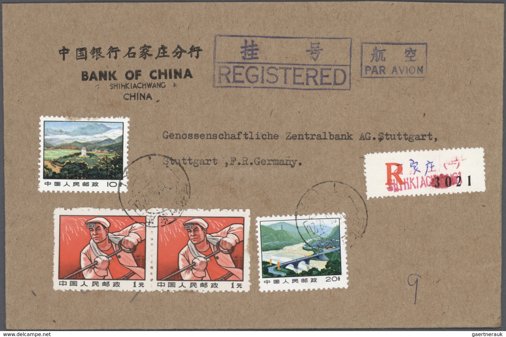 China - Volksrepublik: 1960/90 (ca.) Lot Of Ca. 100 Envelopes (often Banc Of China Sent To Europe), - Otros & Sin Clasificación