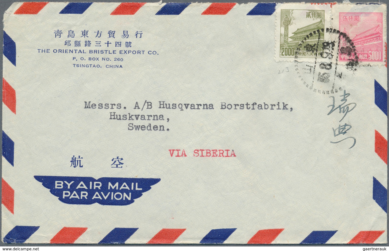 China - Volksrepublik - Provinzen: Eastern China, 1949/50, Covers (3) To Hong Kong, USA Or Used Inla - Autres & Non Classés