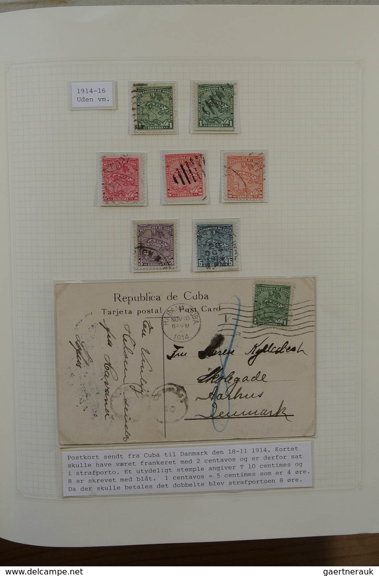 Cuba: 1875-1958. Well Filled, Mint Hinged And Used Collection Cuba 1875-1958 In 2 Blanc Albums, Incl - Autres & Non Classés