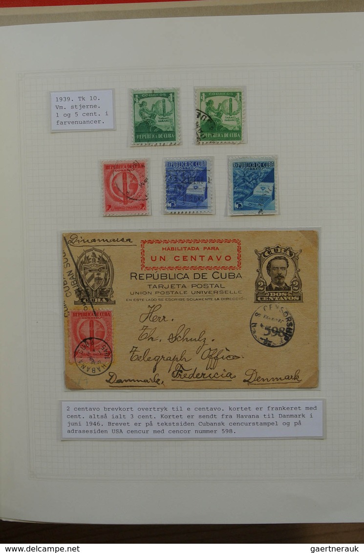 Cuba: 1875-1958. Well filled, mint hinged and used collection Cuba 1875-1958 in 2 blanc albums, incl