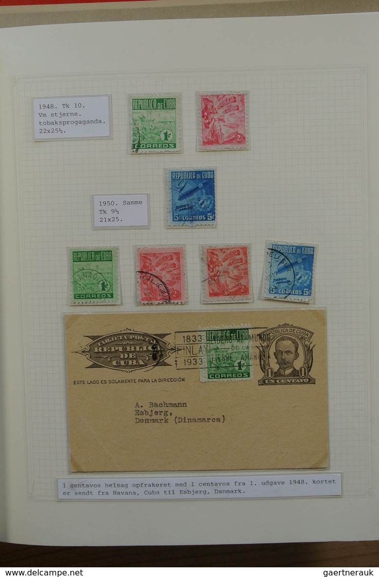 Cuba: 1875-1958. Well filled, mint hinged and used collection Cuba 1875-1958 in 2 blanc albums, incl