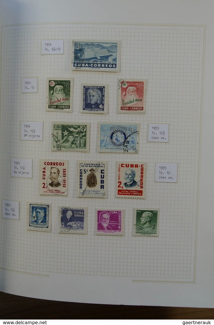 Cuba: 1875-1958. Well filled, mint hinged and used collection Cuba 1875-1958 in 2 blanc albums, incl