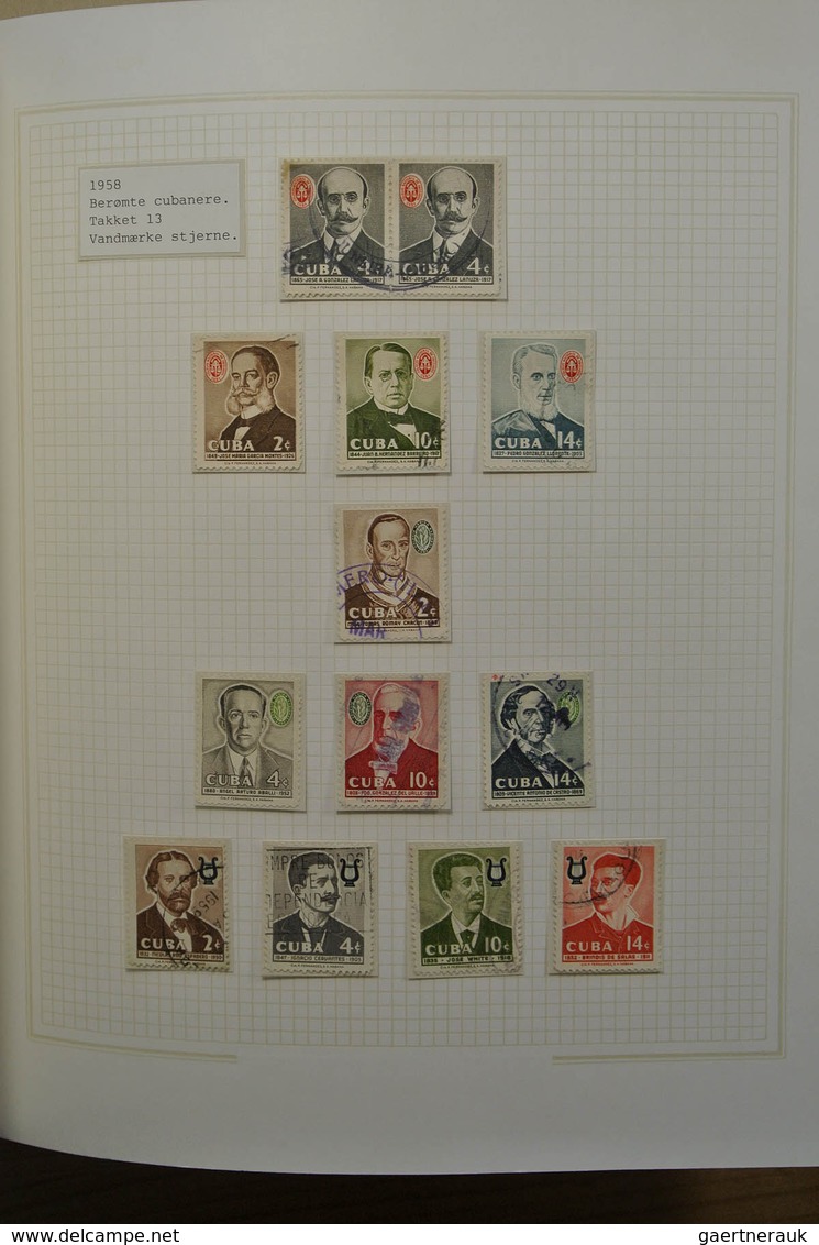 Cuba: 1875-1958. Well filled, mint hinged and used collection Cuba 1875-1958 in 2 blanc albums, incl