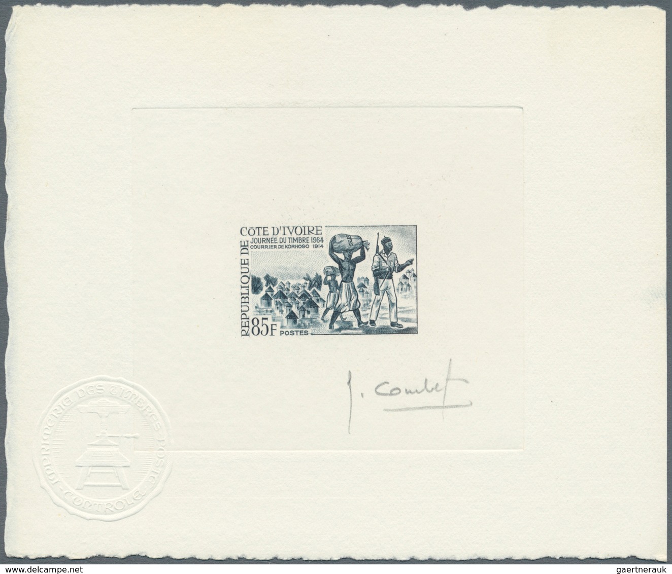 Elfenbeinküste: 1964/1976 (approx). Collection Of 10 Different Epreuves D'artiste Signée Showing Var - Côte D'Ivoire (1960-...)