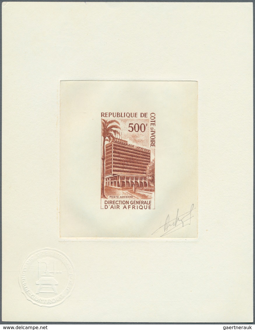 Elfenbeinküste: 1964/1976 (approx). Collection Of 10 Different Epreuves D'artiste Signée Showing Var - Côte D'Ivoire (1960-...)