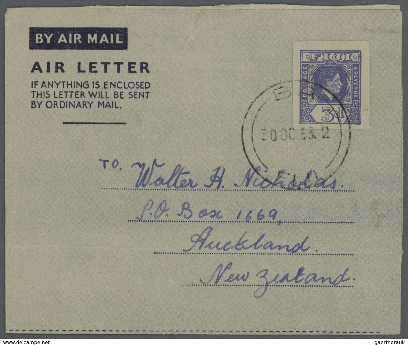 Fiji-Inseln: 1944/1990 (ca.), Accumulation With About 540 Unused And Used/CTO Airletters And AEROGRA - Fiji (...-1970)