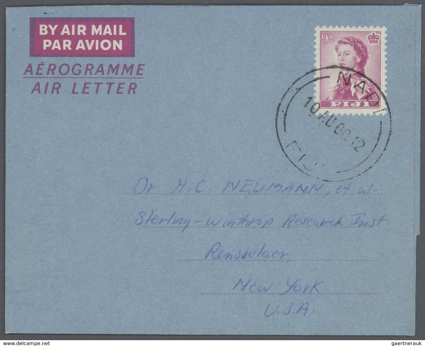 Fiji-Inseln: 1944/1990 (ca.), Accumulation With About 540 Unused And Used/CTO Airletters And AEROGRA - Fiji (...-1970)