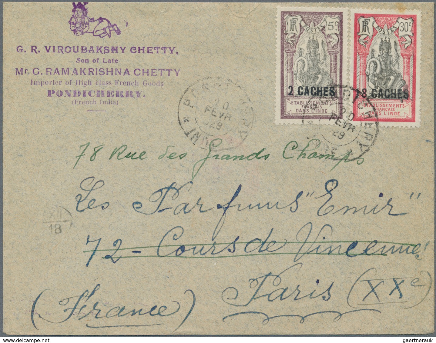 Französisch-Indien: 1914/1950, Mint And Used Collection On Stockpages, Also Incl. Apprx. 27 Covers/f - Autres & Non Classés