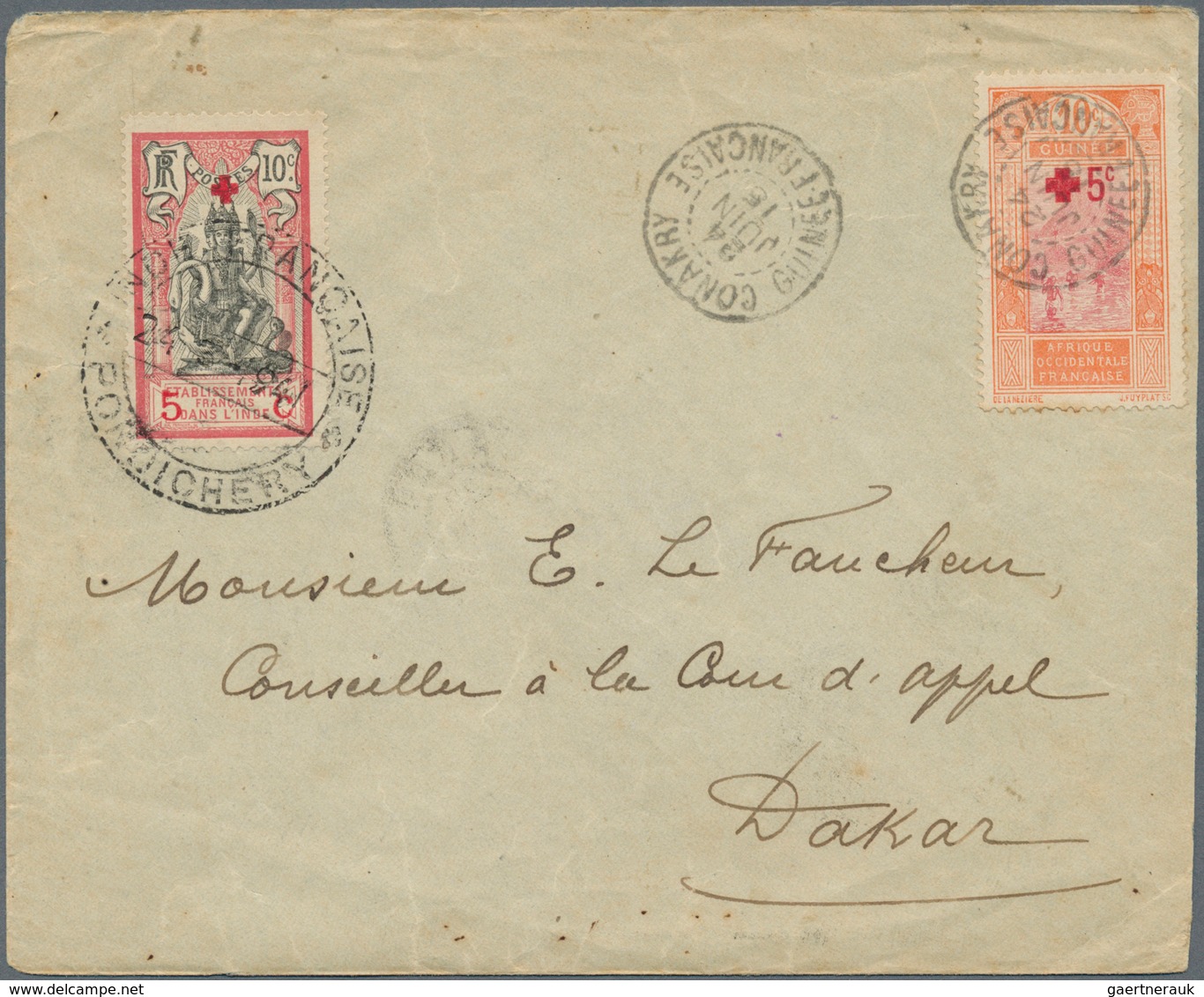 Französisch-Indien: 1914/1950, Mint And Used Collection On Stockpages, Also Incl. Apprx. 27 Covers/f - Autres & Non Classés
