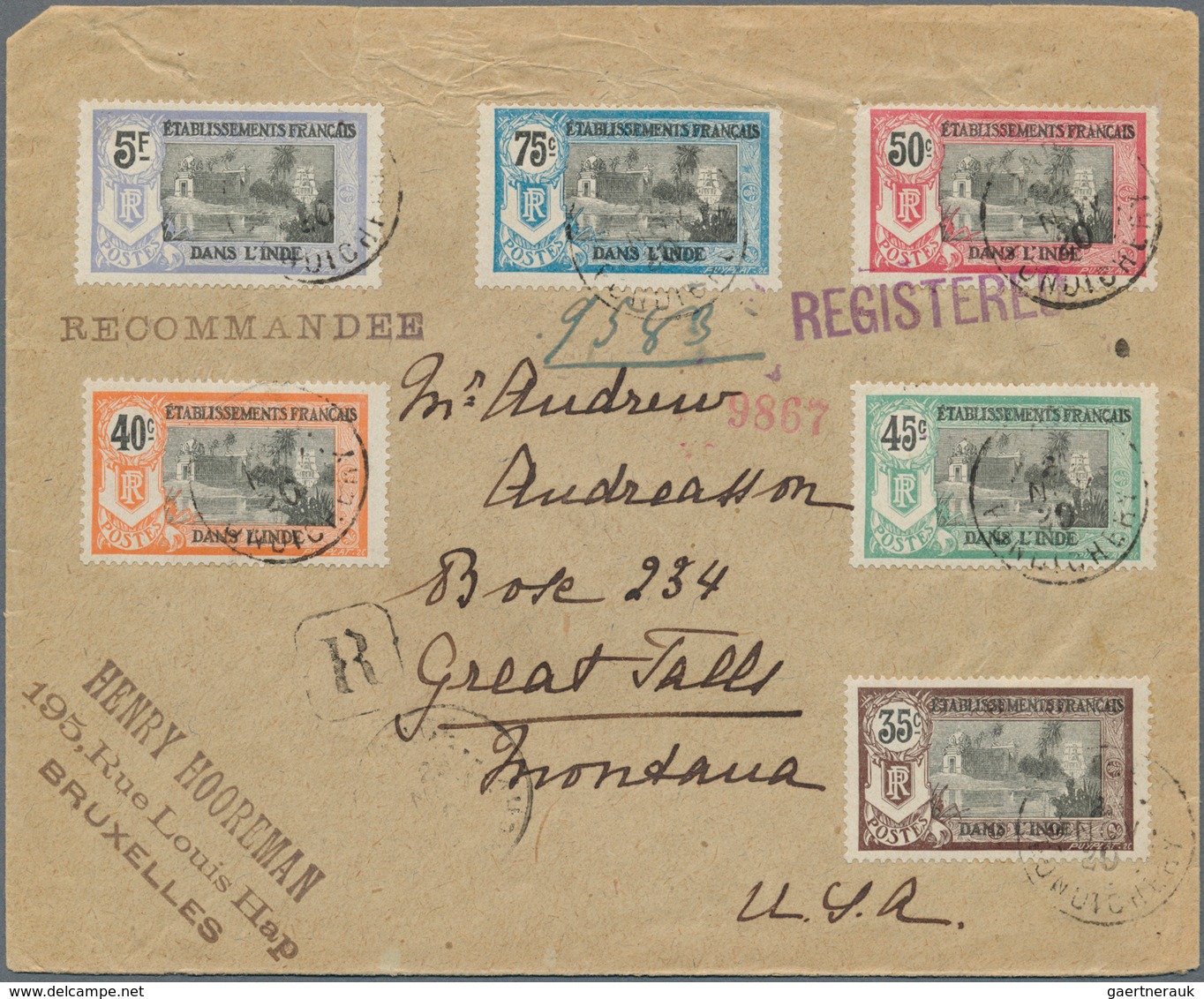 Französisch-Indien: 1914/1950, Mint And Used Collection On Stockpages, Also Incl. Apprx. 27 Covers/f - Autres & Non Classés