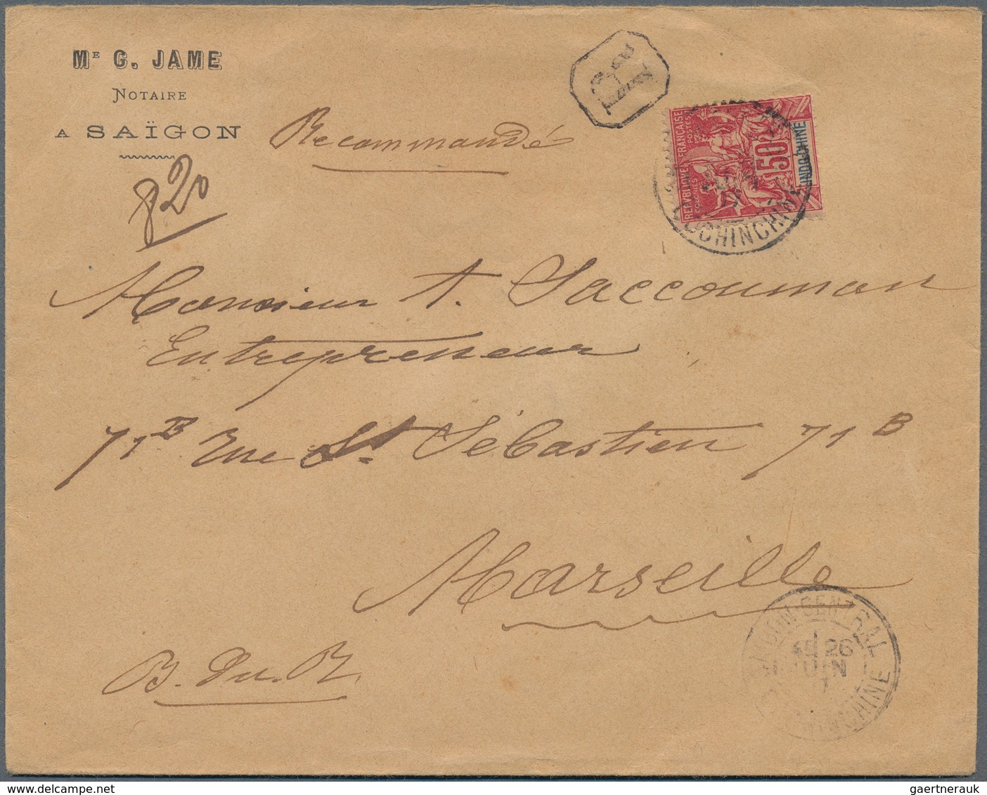 Französisch-Indochina: 1875/1910 (ca.), Collection Of Apprx. 145 Covers/cards/stationeries, Comprisi - Ongebruikt