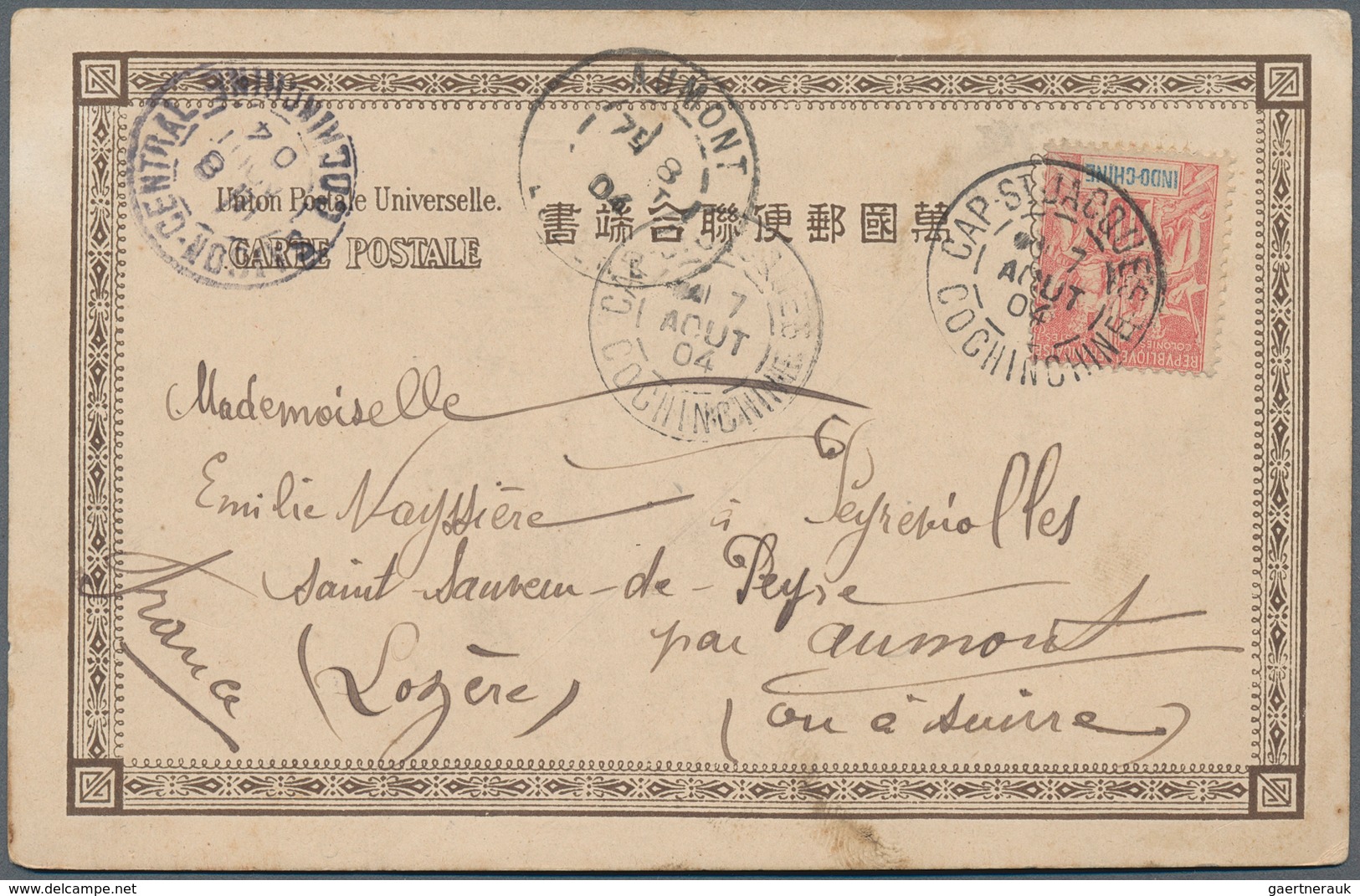 Französisch-Indochina: 1875/1910 (ca.), collection of apprx. 145 covers/cards/stationeries, comprisi