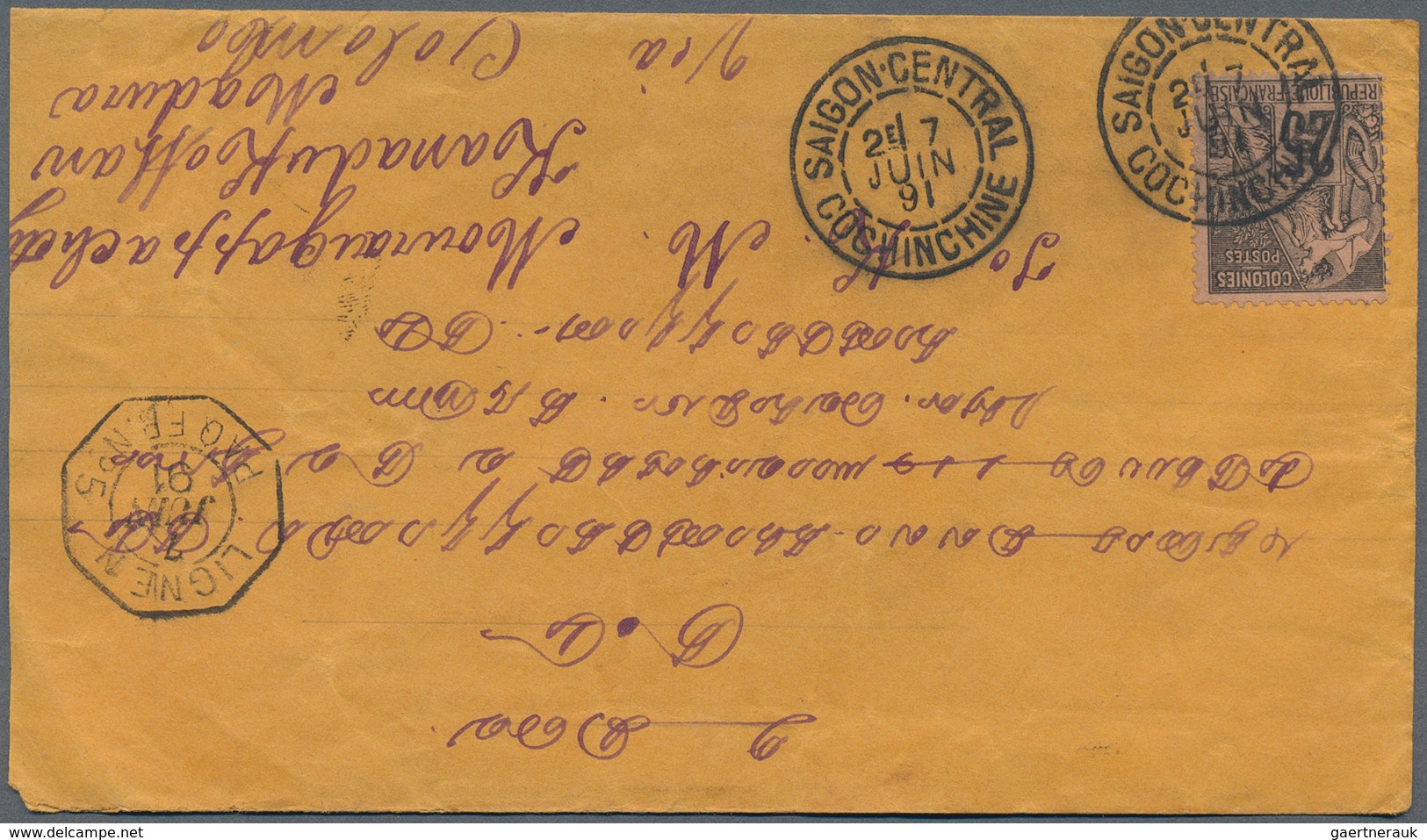 Französisch-Indochina: 1875/1910 (ca.), collection of apprx. 145 covers/cards/stationeries, comprisi