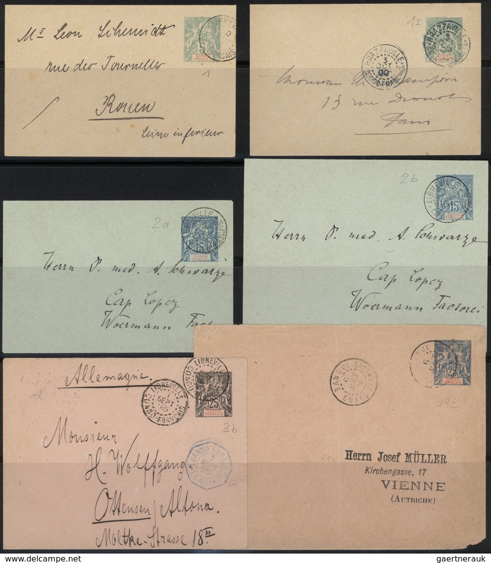 Französisch-Kongo: 1890/1908 (ca.), Mainly Used Collection From A Good Part Early Overprints (not Si - Nuevos