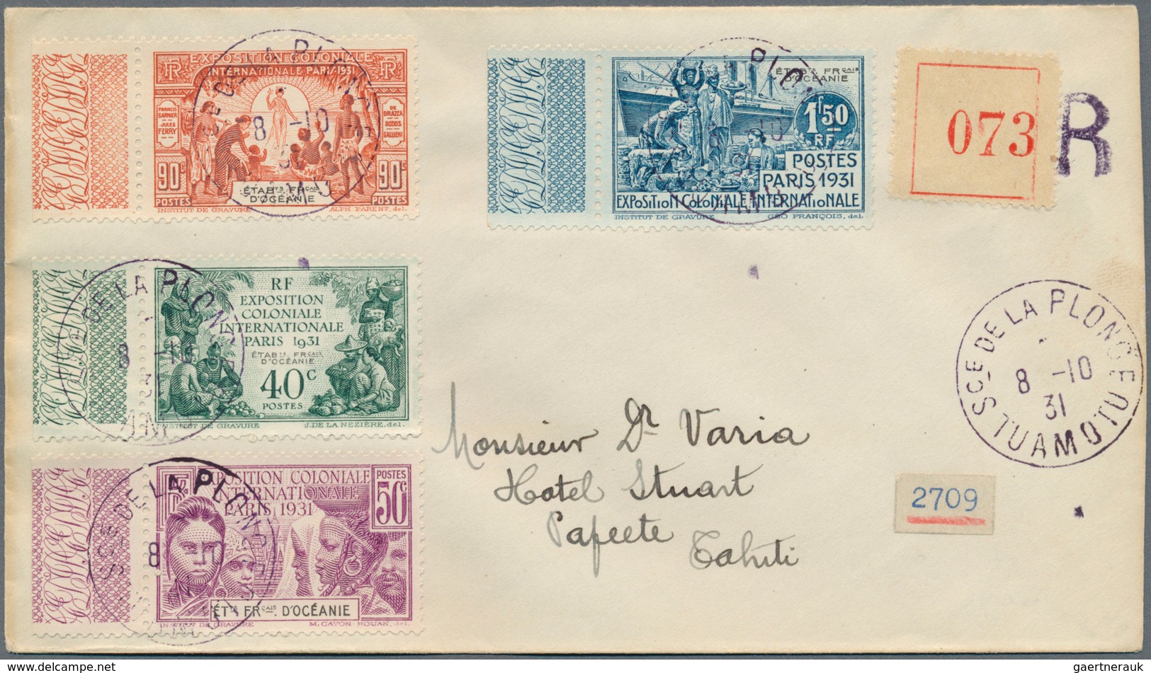 Französisch-Ozeanien: 1913/1954, Mainly Mint Collection On Stockcards And Also A Nice Range Of 16 Co - Lettres & Documents