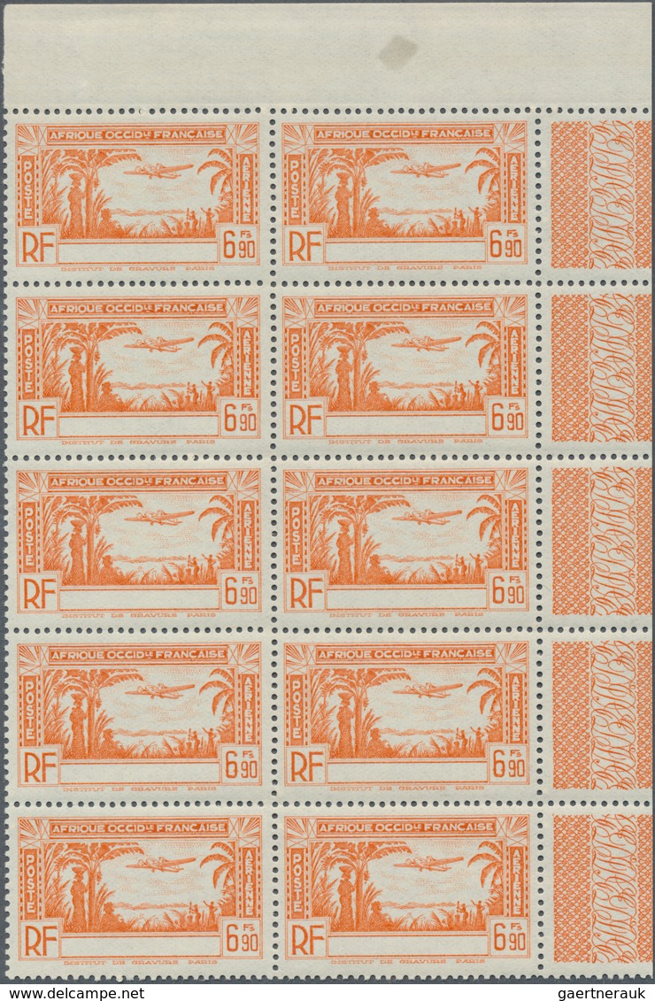 Französisch-Westafrika: 1940, Airmails, Omnibus Issue For Precursor States, 6.90fr. Orange WITHOUT C - Autres & Non Classés