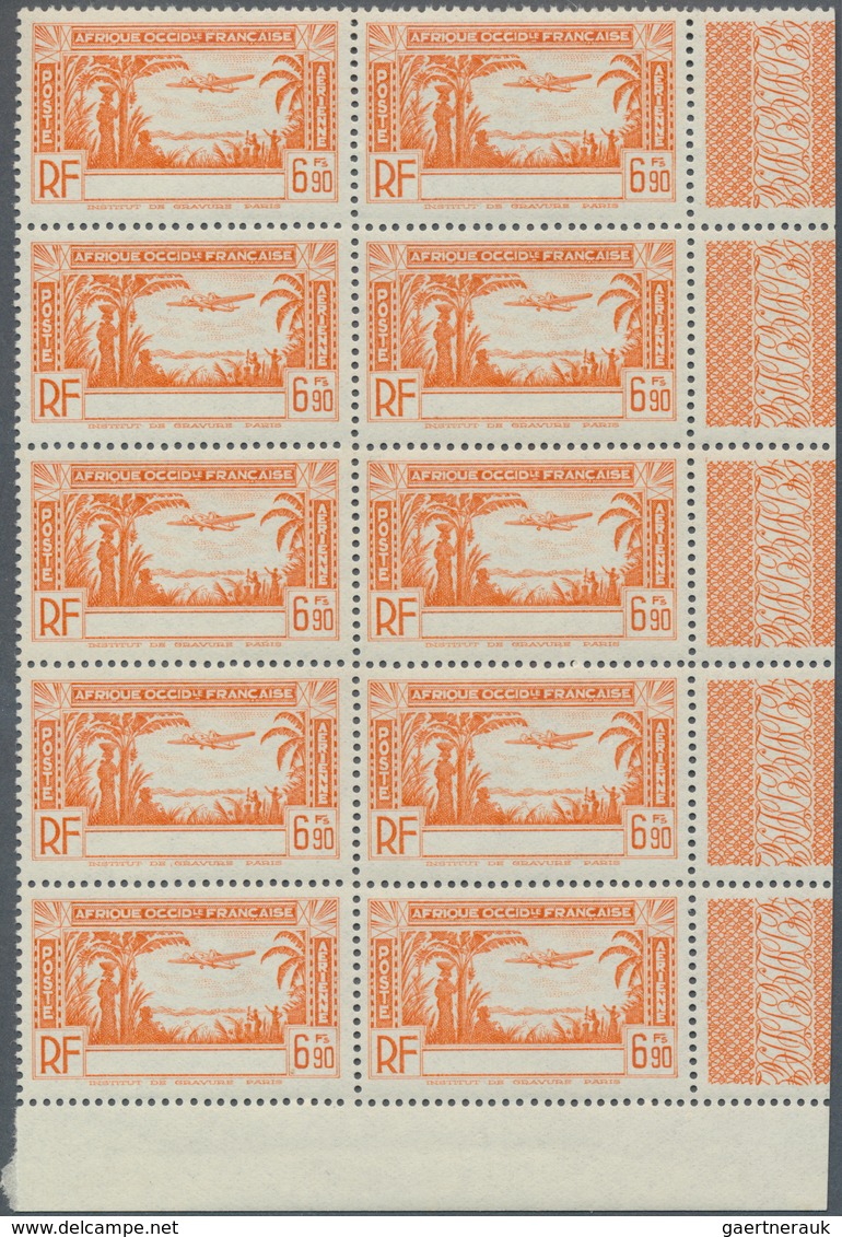 Französisch-Westafrika: 1940, Airmails, Omnibus Issue For Precursor States, 6.90fr. Orange WITHOUT C - Autres & Non Classés