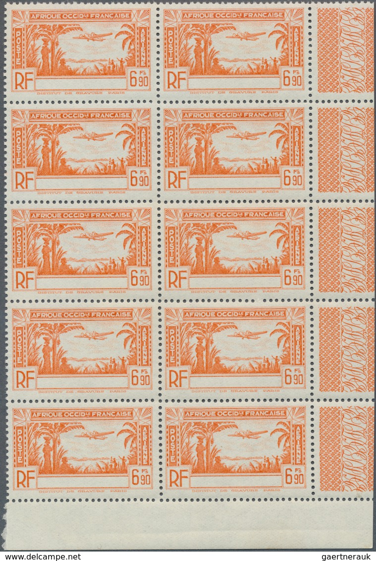 Französisch-Westafrika: 1940, Airmails, Omnibus Issue For Precursor States, 6.90fr. Orange WITHOUT C - Autres & Non Classés