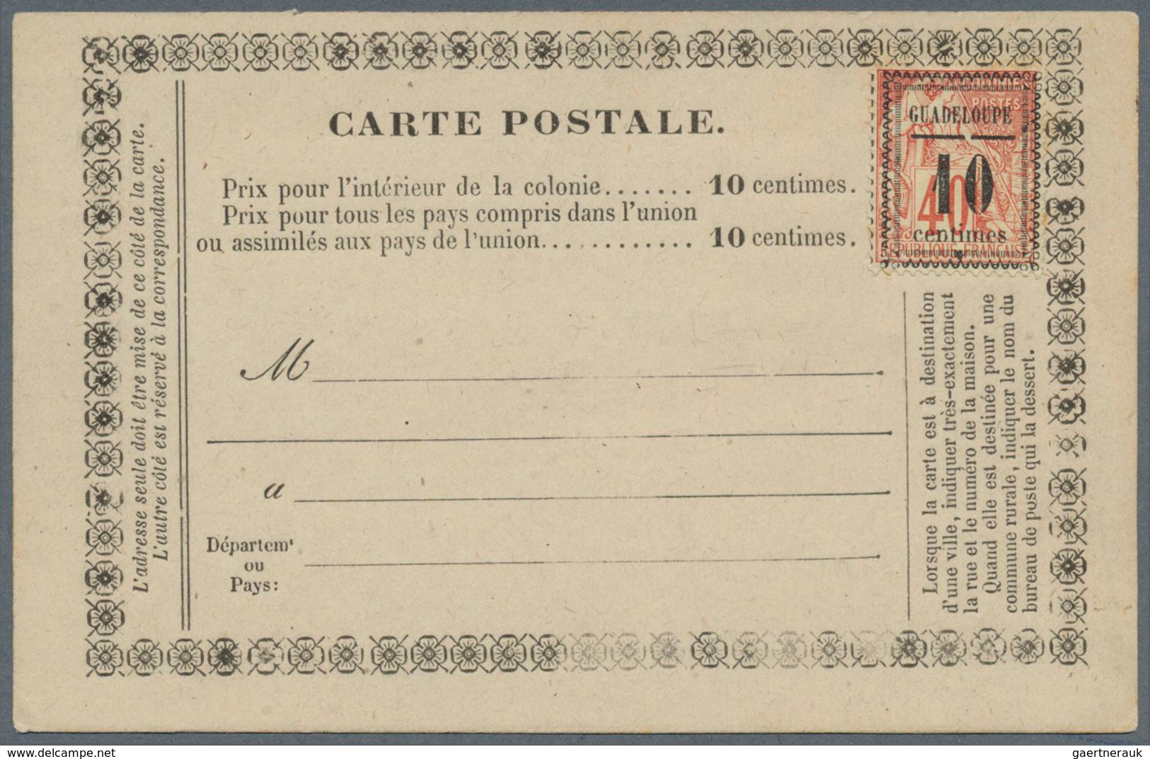 Guadeloupe: 1837/1913, collection of apprx. 90 entires from a nice selection of pre-philatelic/stamp