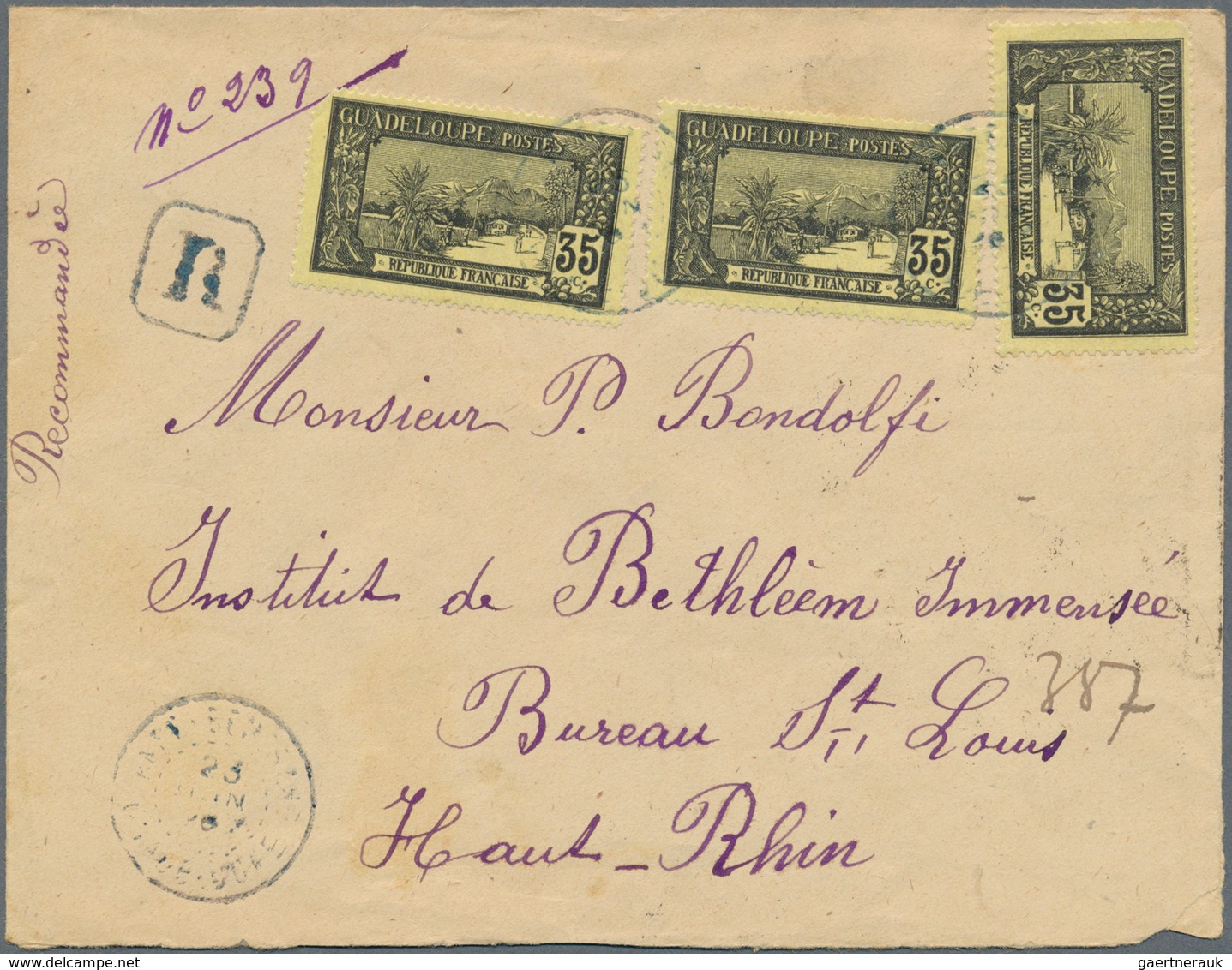 Guadeloupe: 1905/1990 (ca.), mint and used collection on stockpages, incl. apprx. 30 covers/statione