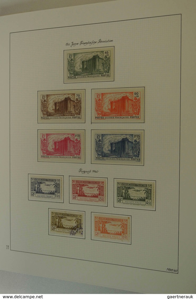 Guinea: 1892/1980: MNH, Mint Hinged And Used Collection Guinee 1892-1980 In 2 Lindner Albums. Collec - Guinée (1958-...)