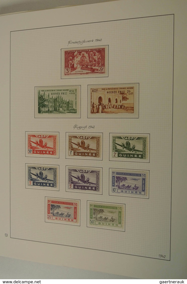 Guinea: 1892/1980: MNH, Mint Hinged And Used Collection Guinee 1892-1980 In 2 Lindner Albums. Collec - Guinée (1958-...)