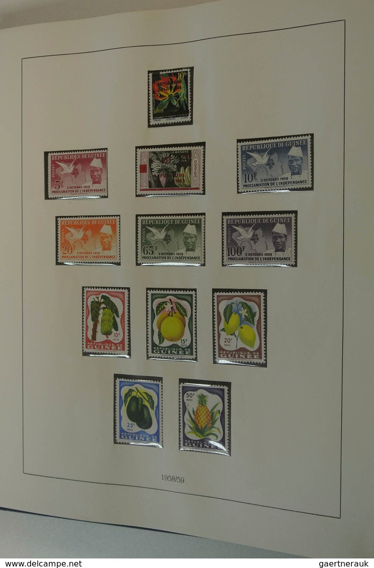 Guinea: 1892/1980: MNH, mint hinged and used collection Guinee 1892-1980 in 2 Lindner albums. Collec