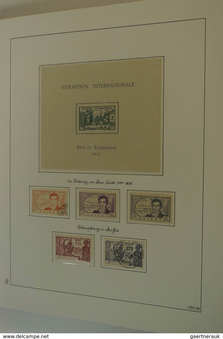 Guinea: 1892/1980: MNH, mint hinged and used collection Guinee 1892-1980 in 2 Lindner albums. Collec