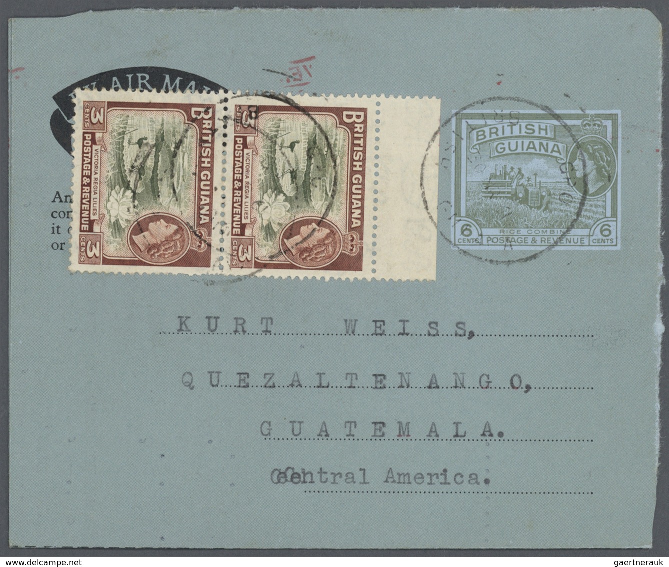 Guyana: 1950/1995 (ca.), Accumulation Incl. Brit. Guyana With About 500 Mint And Used/CTO Airletters - Guyane (1966-...)