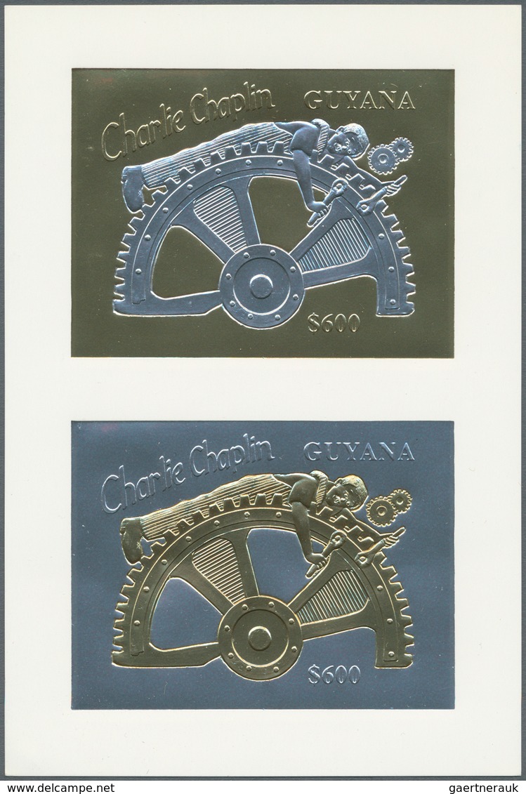 Guyana: 1992/1994, Accumulation With GOLD And SILVER Stamps, Sheetlets Of Four And Miniature Sheets - Guyana (1966-...)