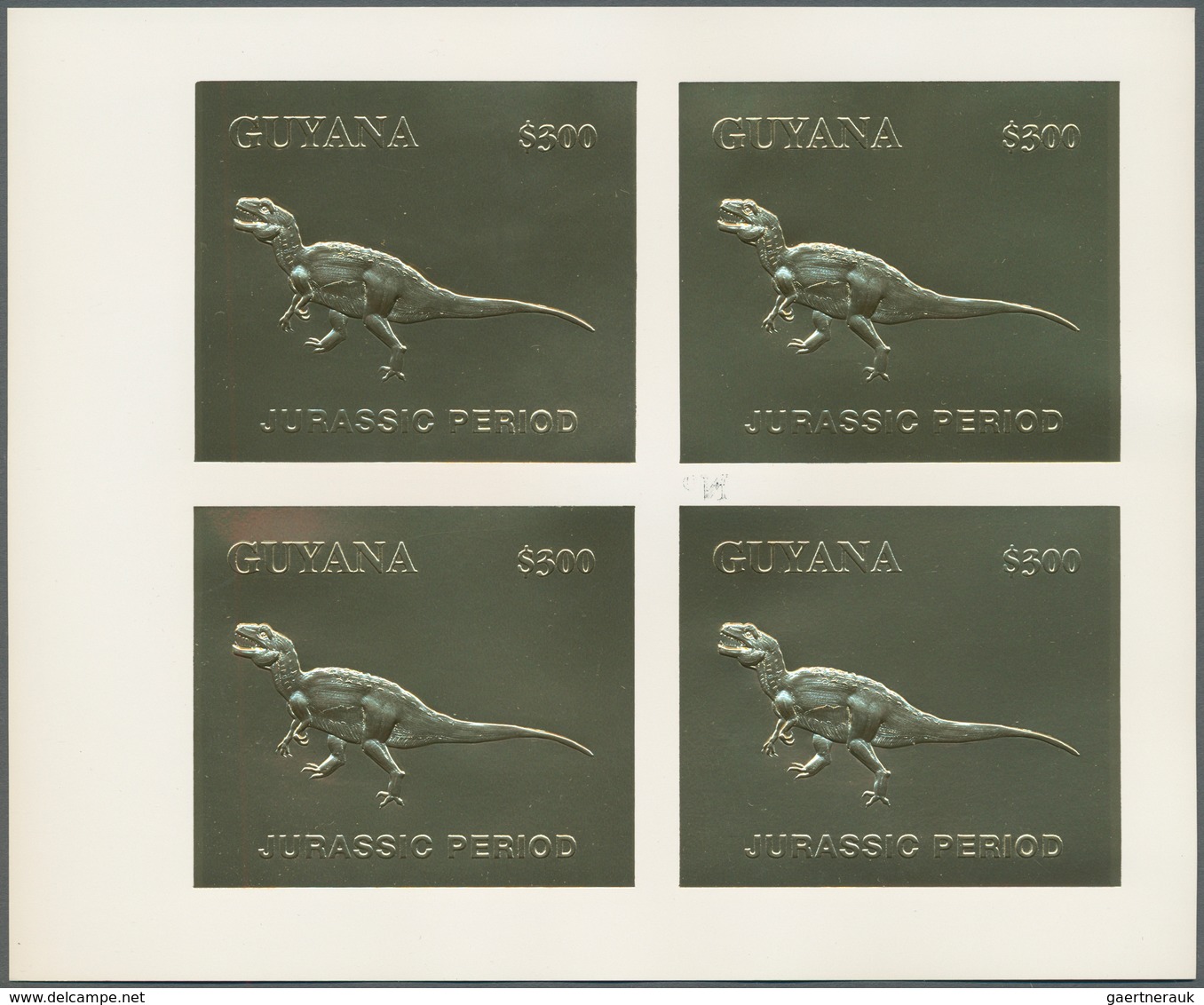 Guyana: 1992/1994, accumulation with GOLD and SILVER stamps, sheetlets of four and miniature sheets