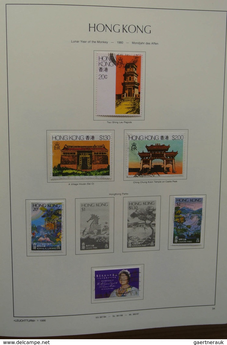 Hongkong: 1882-2002. MNH, mint hinged and used collection Hong Kong 1882-2002 in 4 albums. The empha
