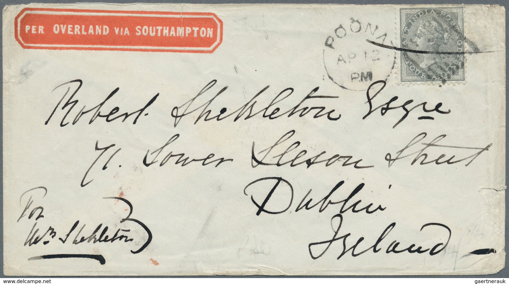 Indien: 1854-1960's: More Than 1500 Covers, Postcards And Postal Stationery Items In 4 Albums And A - 1852 District De Scinde