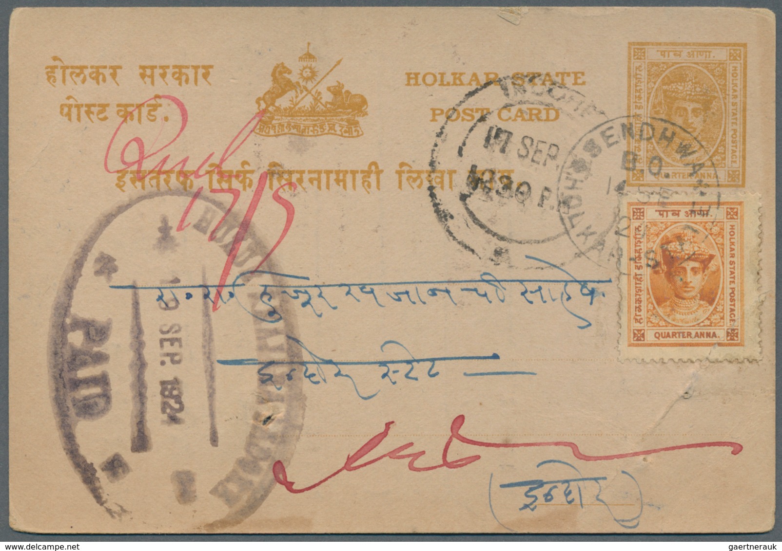 Indien: 1880's/1950's ca.: Accumulation of about 170 covers, postcards and postal stationery from In