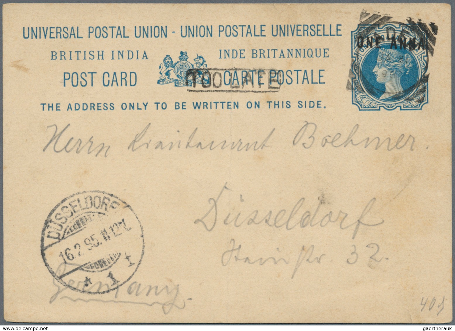 Indien: 1880's-1946: Hundreds Of Postal Stationery Items, Covers And Postcards From British India (i - 1852 District De Scinde