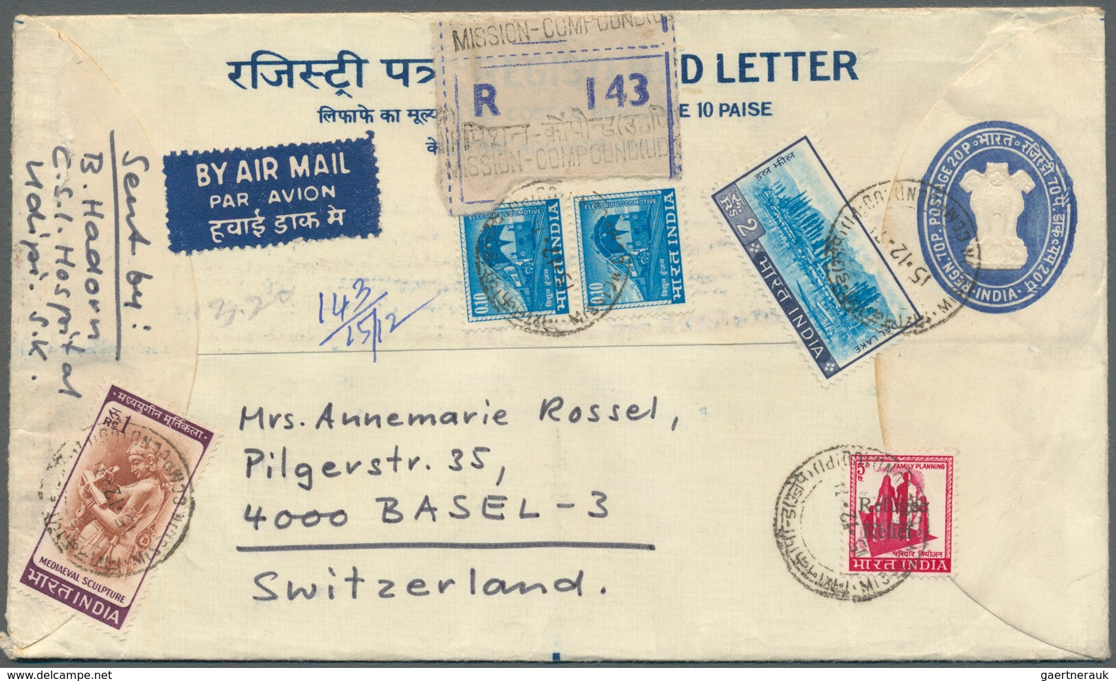 Indien: 1947 Onwards: About 680 Covers And Postcards, From Independence To Modern, With Some FDCs, N - 1852 Provincia De Sind