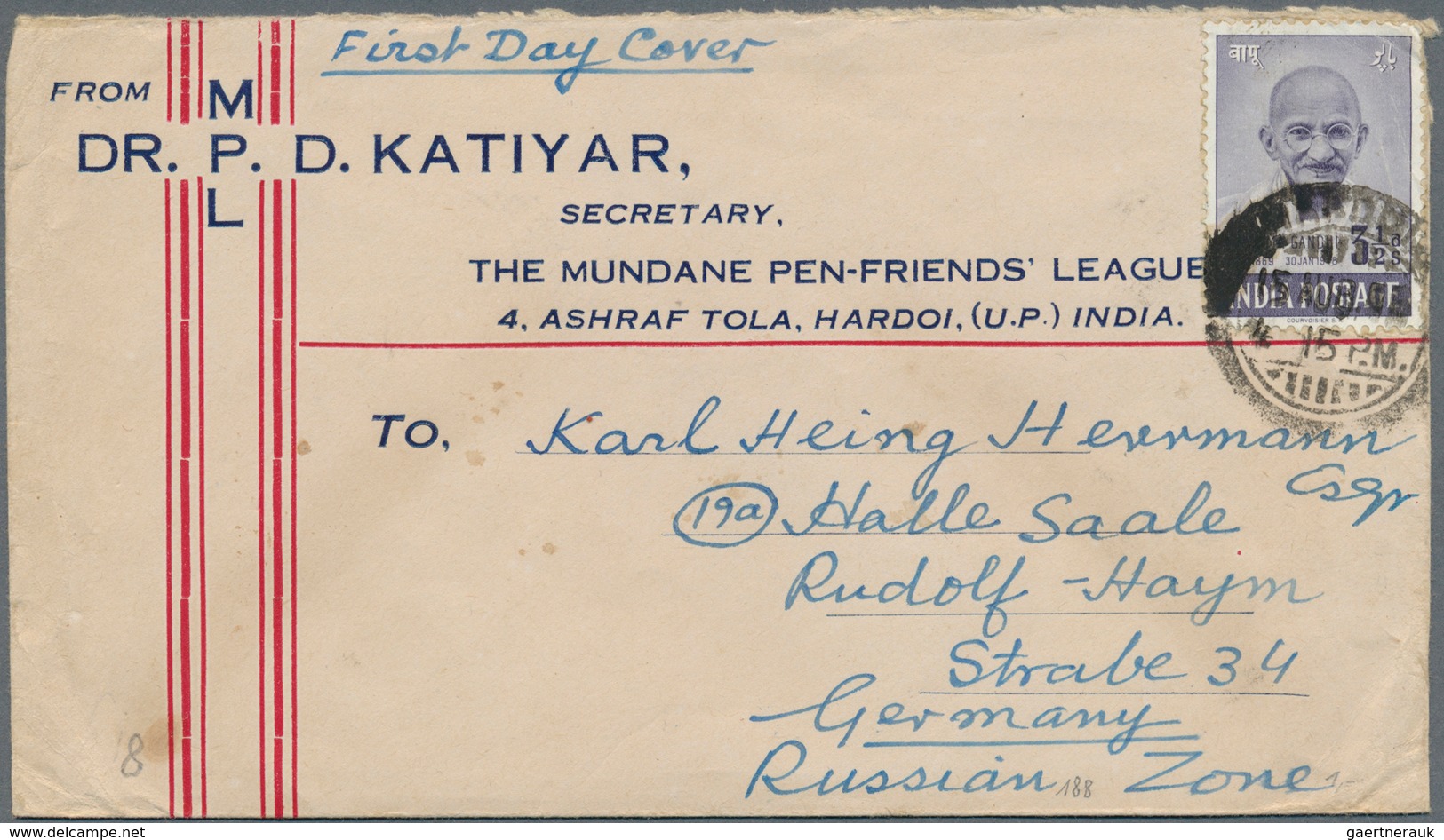 Indien: 1948-1980's: More Than 500 Covers, Postcards And Postal Stationery Items, Most Of Them Used, - 1852 District De Scinde