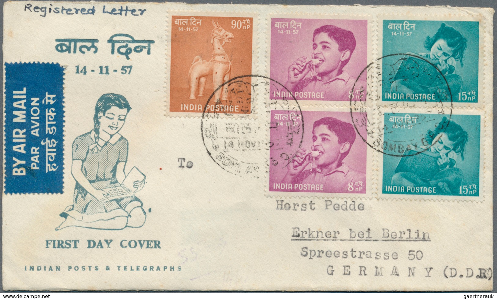 Indien: 1948-1980's: More Than 500 Covers, Postcards And Postal Stationery Items, Most Of Them Used, - 1852 Provincia De Sind