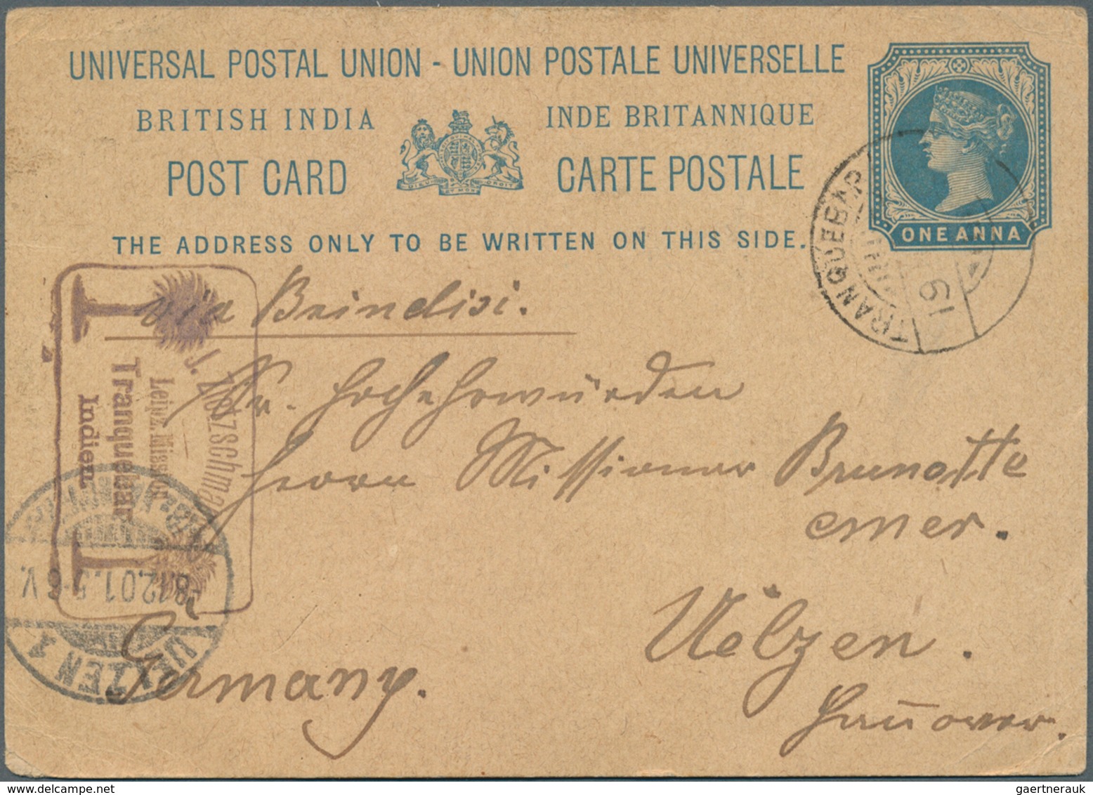 Indien - Used Abroad: 1890-1909 DANISH SETTLEMENT: Group Of 11 Postal Stationery Cards/envelopes Plu - Autres & Non Classés