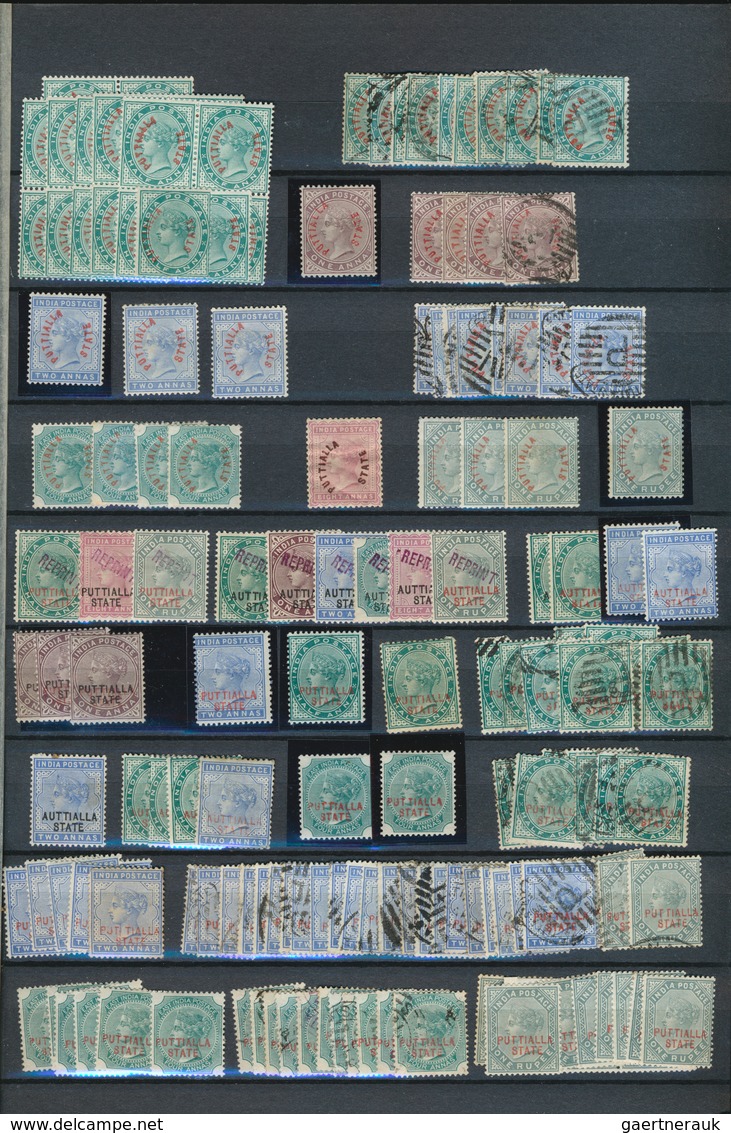 Indien - Konventionalstaaten: PATIALA 1884-1946: Mint And Used Collection Plus Duplication Of Hundre - Other & Unclassified